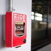 fire alarm on the wall